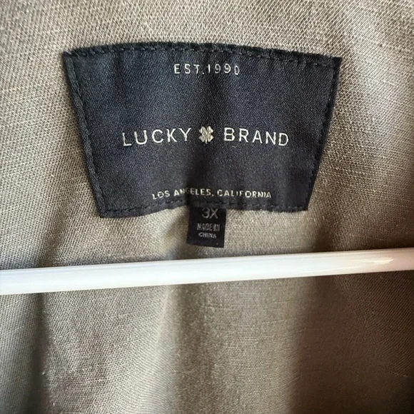 Lucky Brand Trendy Plus Size Peplum-Hem Utility Jacket Size 3X - Picture 9 of 13